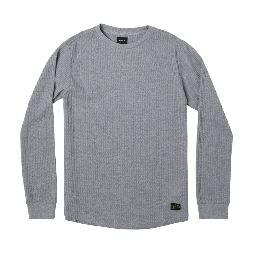 RVCA Day Shift Thermal Long Sleeve Shirt (Grey Noise, Small)